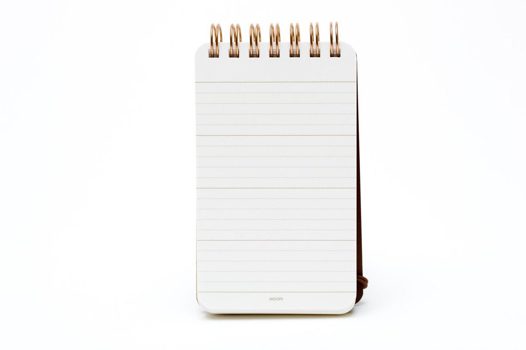 Grain Notepad Lined & Blank - Dark Brown