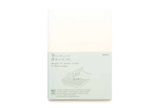 light green A5 Notebook - Grid